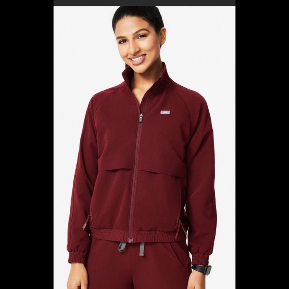 Figs Burgundy Jacket